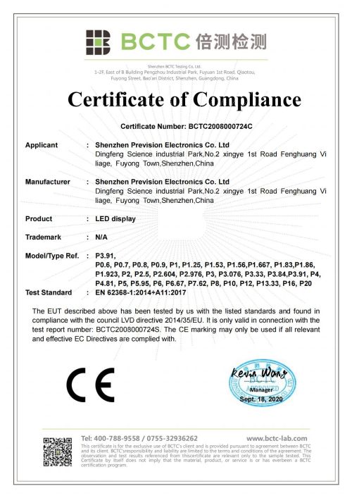 CE certificate-LVD